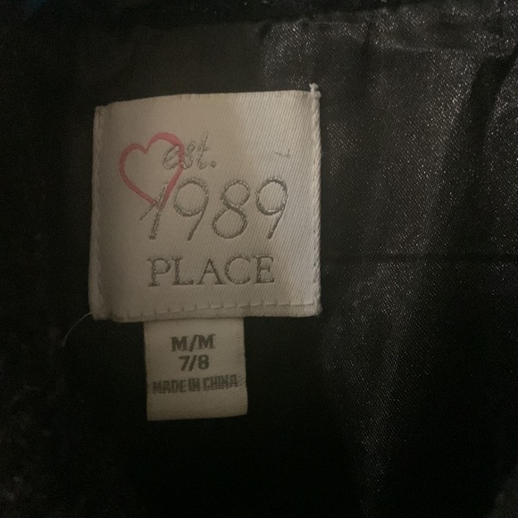 The Children’s Place Collared Glittery Pea Coat for Girls, Black Size Medium 7/8 - Picture 5 of 12